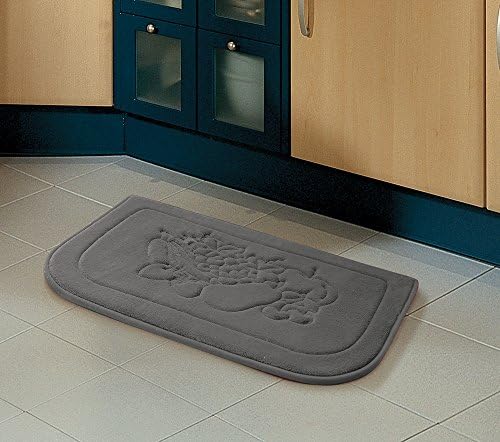 Chef Memory Foam Kitchen Mat, 18 By 27 Inch (Fruit,gray)