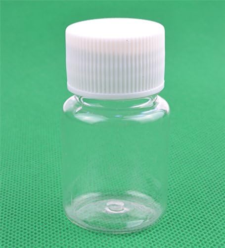 20x Empty Plastic Sample Vial Tube Storage Bottle Turn Screw Cover Cap 15ml