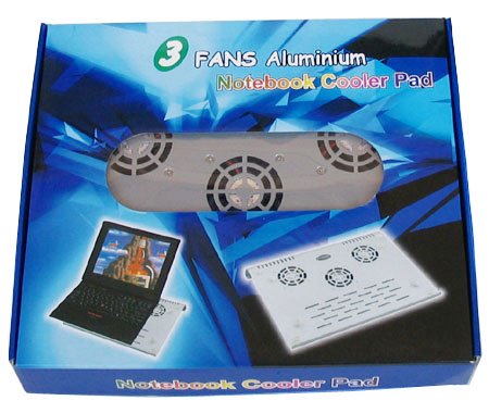 USB Powered and Most Efficient Metal Cooler Pad with 3 Built-in Fans for Laptop Computer