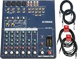 Yamaha MG102C 10-input Stereo Mixer Bundle W/(2) 20' XLR Cables & (2) 18.6' Instrument Cables