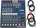Yamaha MG102C 10-input Stereo Mixer Bundle W/(2) 20' XLR Cables & (2) 18.6' Instrument Cables