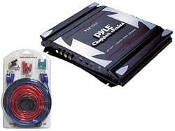 Pyle Deluxe Car/Truck/SUV/Boat Amplifier Package, PLA2200 2-Channel 1400-Watt Bridgeable Mosfet Amplifier + Pyramid PBIN3 1000 Watt 20 Feet Amplifier Installation Wiring Kit