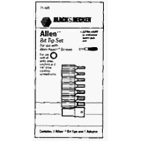 Hex Allen Insert Bit Set, 8 Pc by Black & Decker