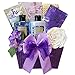 Tranquil Delights Spa Bath and Body Gift Basket Set With Tea and Cookies (Lavender)