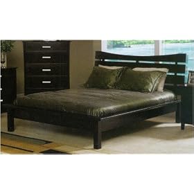 Cappuccino Finish Platform Queen Bed
