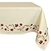 DII Polyester Printed Scroll Tablecloth for Thanksgiving or Fall, Seats 4 to 6 People, Harvest Scroll, 52 x 70