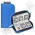 Eco-Fused Memory Card Carrying Case - Suitable for SDHC and SD Cards - 8 Pages and 22 Slots - Eco-Fused Microfiber Cleaning Cloth Included (Blue)