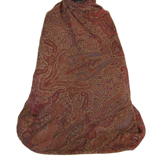 Gebets Schal Schurwolle Paisley-Jacquard Muster 