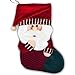 Elyhome Set of 2 Christmas Stockings 3D Stlye Handmade Plush 18 inches Santa Snowman