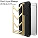 iPhone 6 Plus Case, DACHUI [Anti-slippery Design] Durable Rugged Dual-Layer [PC + TPU] Ultra Slim Protective Shock-Absorption Anti-scratch Defender For Apple iPhone 6/6S Plus (Black+Gold)