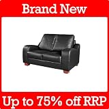Alice, 2 Seater, Black Luxury Leather Sofa