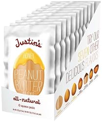 Justin's Nut Butter Organic Honey Peanut Butter 10 Count Squeeze Packs, 11.5 Ounce Boxes (Pack of 3)
