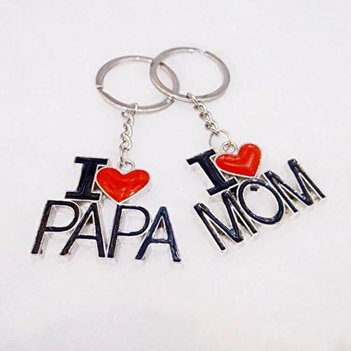 Newpioneer Great Father's Day Mother's Day Gift I Love Papa I Love Mumkeychain 1 Pc