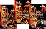 Rock House Learn Rock Acoustic Guitar Beginner, Intermediate, and Hands of Steel DVD Package