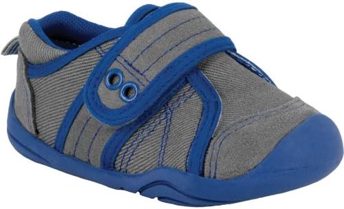 Pediped Grip n Go Boy's John Two Tone Athletic Shoe, Grey/Blue, 21