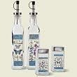 Gift set Artworks olive oil bottles ~ Blue Butterfly Wildflowers ~ set of 2 b...