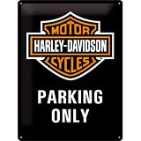 Nostalgic-Art Blechschild 30 x 40 cm, Sammlerschild Harley-Davidson Parking Only