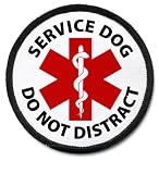 DO NOT DISTRACT SERVICE DOG Black Rim 3 inch Patch