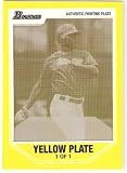 2007 Bowman Draft Draft Picks Printing Plates Yellow 115 Eric Eiland - #'d 1/1 - Toronto Blue Jays (Rookie Parallel - Piece of Authentic Press Plate - Serial #'d to 1 - Baseball Cards)