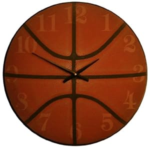 Large Wood Basketball wall Clock 18!! by