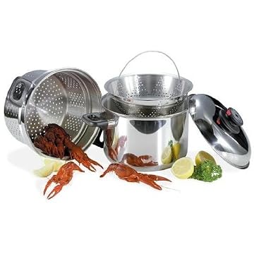Steam Control 8-Quart Surgical Stainless-Steel Stockpot Set Steam Control 8-Quart Surgical Stainless-Steel Stockpot Set