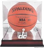 Mounted Memories Washington Wizards Mahogany Team Logo Basketball Display Case With Mirrored Back