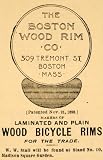 1894 Ad Wood Bicycle Rims Boston Tremont Bike Parts Original Print Ad 51m8E37JQSL. SL160 1894 Ad Wood Bicycle Rims Boston Tremont Bike Parts Original Print Ad
