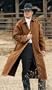 Duster Coat Mustard with contrasting Brown Collar