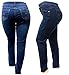 1826 DARK BLUE Stretch DENIM JEANS HIGH WAIST WOMENS PLUS SIZE SKINNY LEG PJ3688
