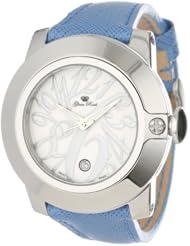 Glam Rock Womens GR32080-DEBZ Sobe-Mood White Dial Blue Leather Watch
