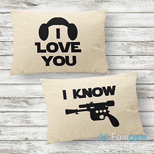 I Love You I know Throw Pillow Case His &amp; Hers Personalized Mr Mrs Cushion Cover | Custom Wedding Decor Queen King Zipper Pillowcases Newly Anniversary Gifts for Her Him | Burlap or Cotton - Set of 2