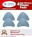4 Hoover Steam Mop Pads Designed To Fit WH20200 Steam Mop, WH20300 Canister Steam Cleaner; Compare To part # WH01000; Designed & Engineered By Crucial Vacuum
