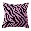 Zebra Square Pillow - Pink/ Black