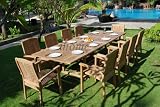 10FT TEAK Garden Furniture Ext Table & Chairs cushions