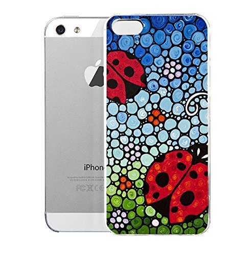 Hu Xiao Case for iPhone 5/5s Floral Joyous Ladies Q93sBY1MkrD Ladybugs