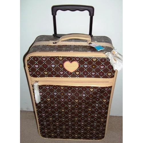 Girls Justice Rolling Suit Case Carry on Luggage Glitter