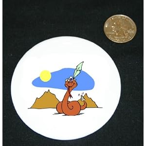 3 button pin printed with snake, western, rattlesnake, desert by Western Pins