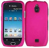 Samsung Exhibit 4G T759 Rubberized Hotpink HARD PROTECTOR COVER CASE/SNAP O ....