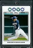 Shawn Riggans - Tampa Bay Rays - 2008 Topps Updates & Highlights Baseball Card in Protective Screw Down Display Case!
