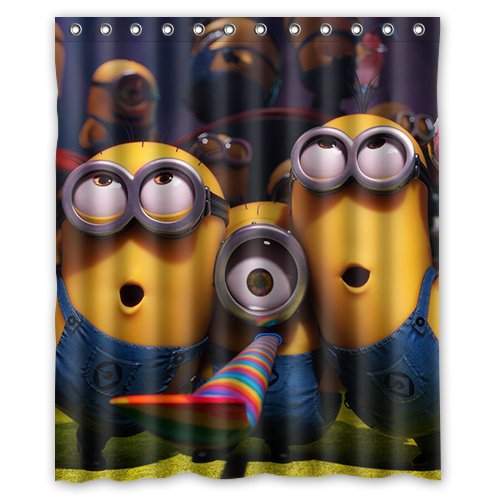 Cute Minion Shower Curtain Designs For The Kids Bathroom Decor