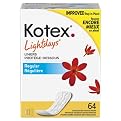 Kotex Lightdays Regular Unscented Pads 64-pk.