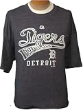 4XL MLB Heather Blue Detroit Tigers Baseball Club Short Sleeve T-shirt