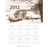 Donald Verger 2012 ONE PAGE Yearly 11x14 Poster Calendar (Winter Barn)