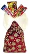 14" Deep Red Glittery Velvet Christmas Gift Bag #57003