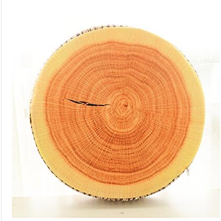 Round Fruit Thicken and Soft Dining Chair Pad Warmth Plush Stool Cushion Memory Foam Pillow (Ginkgo Tree)