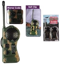 Childrens Toy U.S. Military Walkie Talkie, 225 Foot Range (Set of 2)