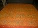 India Vintage Sari Beaded Bedspreads Orange Tapestry King Bed Cover 90x100