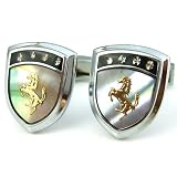 Ferrari Mother of Pearl with four Crystals Cufflinks Cuff Links