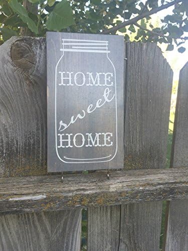 Mason Jar, Home Sweet Home, Key holder, home decor, house warming gift, wood sign with saying, Customizable gift *FREE SHIPPING!*