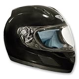 VEGA ALTURA SOLID MOTORCYCLE HELMET (BLACK, SIZES XS-XXXXXL)